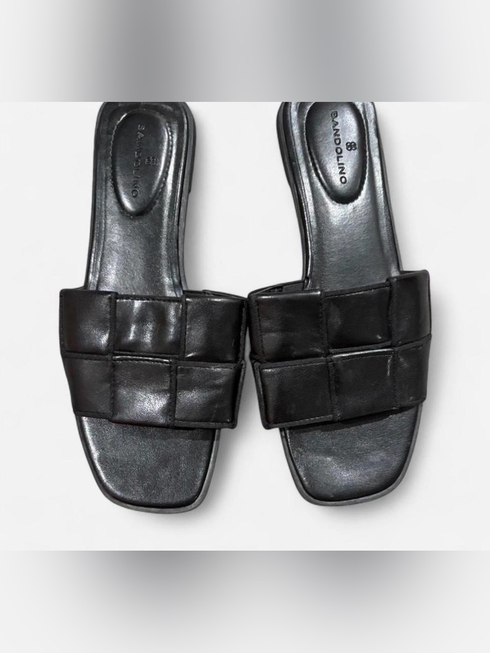 Bandolino Black Quilted Slide Mules